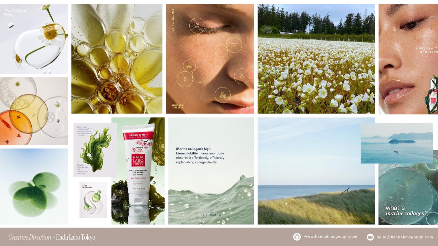 Original rendered photography moodboard for Pacific Beauty